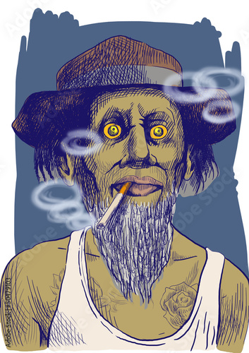 Illustration: Smokers - An hand drawn illustration Smokers - An hand drawn illustration