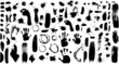 Brush strokes and Paint Splatters Vector set