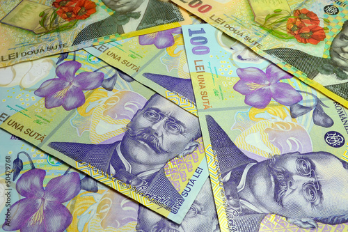 Photo: Romanian Lei Banknotes Romanian Lei Banknotes