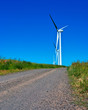 Wind Generators along a dirt road