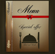 Menu design for Restaurant or Cafe. Vintage vector template