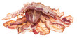 Heap of Bacon on white