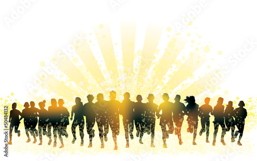 Vector: Running people Running people
