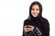 young Arabic woman with smart phone