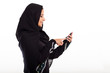arabian girl using smart phone