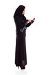 modern arabian woman using smart phone