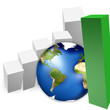 Business 3D success with modern colors