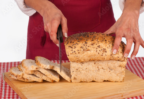 Photo: Cutting bread Cutting bread