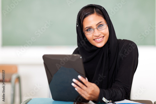 Photo: female Arabian univeristy student female Arabian univeristy student