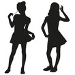 Silhouettes of kids