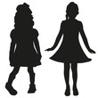 Silhouettes of kids