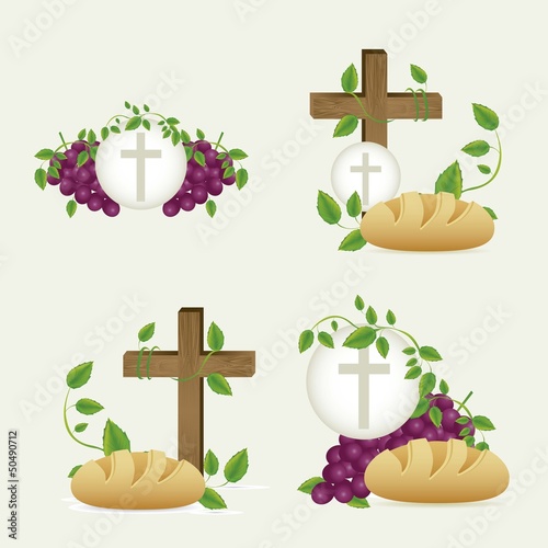 Vector: Eucharistic sacrament Eucharistic sacrament