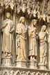Detail of carvings on the gothic Cathedral St Etienne in Metz