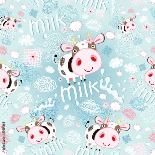 Vector: texture of the cows and milk texture of the cows and milk