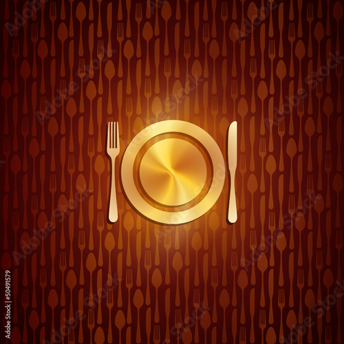 Vector: restaurant menu design with plate, fork and knife restaurant menu design with plate, fork and knife