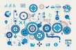 vector gear info graphic elements