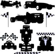 formula cars - vector