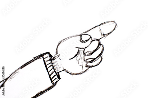Illustration: index montrant la direction index montrant la direction