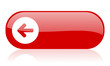 arrow left red web glossy icon