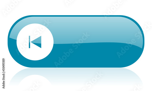 Illustration: prev blue web glossy icon prev blue web glossy icon