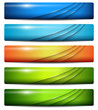 Banners, headers colorful glossy, vector.