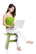 Photo: Working at home with a laptop Working at home with a laptop