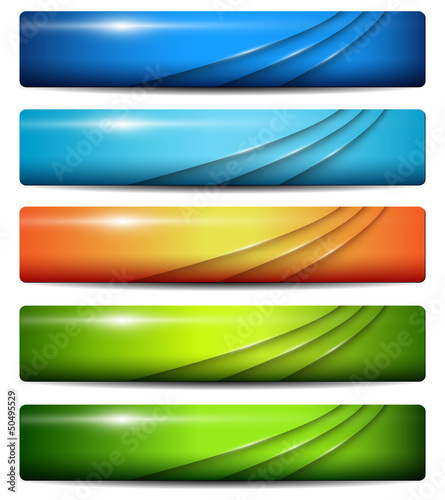 Vector: Banners, headers colorful glossy, vector. Banners, headers colorful glossy, vector.