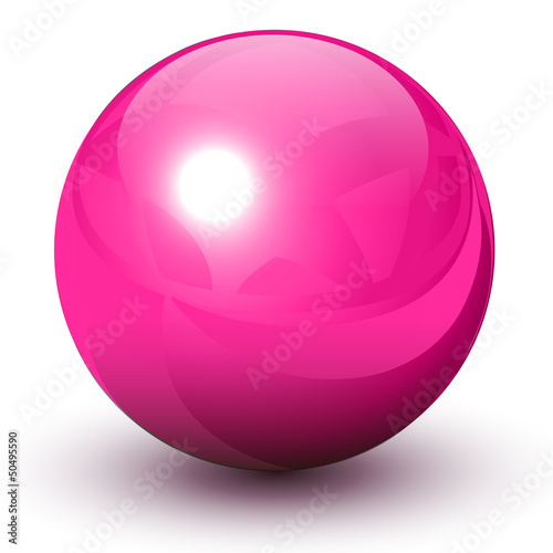 Vector: Sphere pink and glossy Sphere pink and glossy