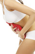 Woman with belly pain