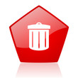 wifi red web glossy icon