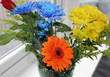 Photo: mixed bunch of flowers in the window mixed bunch of flowers in the window