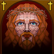 Stained Glass Painting of Jesus Christ