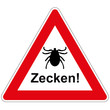 Schild - Achtung Zecken