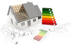 Rohbau Einfamilienhaus und Pläne, Energieeffizienz