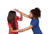 Photo: Couple of friends playing to fight Couple of friends playing to fight