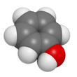 Phenol (carbolic acid), molecular model