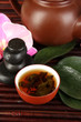 Chinese Tea Ceremony On Bamboo...