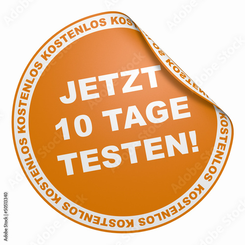 Illustration: 3D Aufkleber Orange - Jetzt 10 Tage testen 3D Aufkleber Orange - Jetzt 10 Tage testen
