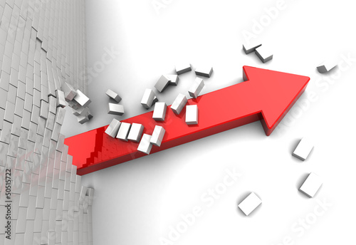 Illustration: arrow brake wall arrow brake wall