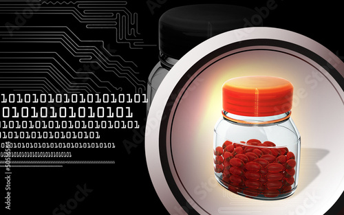 Illustration: Capsule bottle Capsule bottle