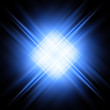 Diagonal blue and white rays on black