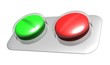 rote und grüne Tablette