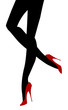 Fashion legs. Black on white