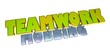 3D Goldzeichen - Teamwork - Mobbing