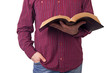 Man Holding a Bible