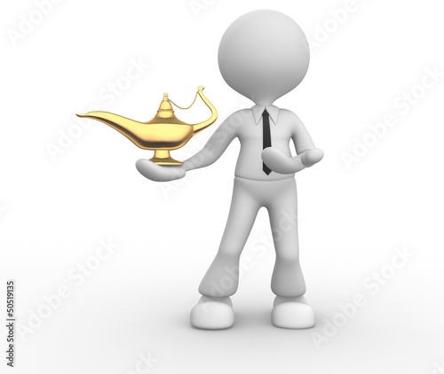 Illustration: Lamp of Aladdin. Lamp of Aladdin.