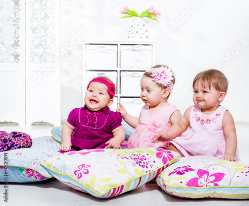 Photo: Kids among pillows Kids among pillows