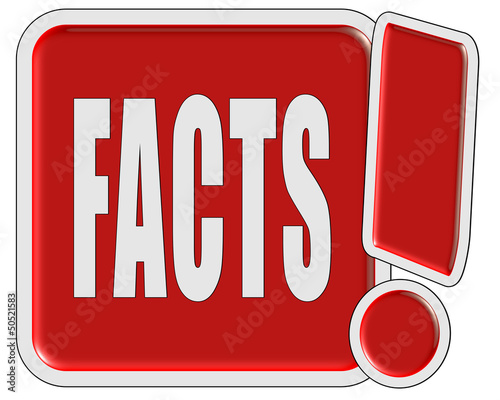 Illustration: !-Schild rot FACTS !-Schild rot FACTS