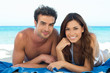 Happy Couple At Beach
