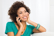 Happy Woman Talking On Cellphone